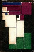Theo van Doesburg, Design for Stained-glass Composition Female Head.